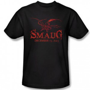 The Hobbit_ The Desolation of Smaug Exclusive Opening Date and Smaug Adult Black T-Shirt | HobbitShop.com -- The Official Online Store of The Hobbit Films and The Lord of the Rings Film Trilogy